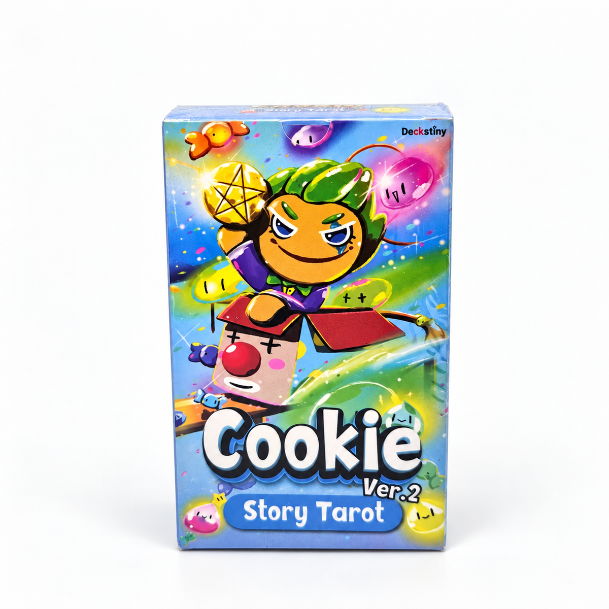 Cookie Story Tarot Ver.2 box showing colourful cookie character tarot artwork