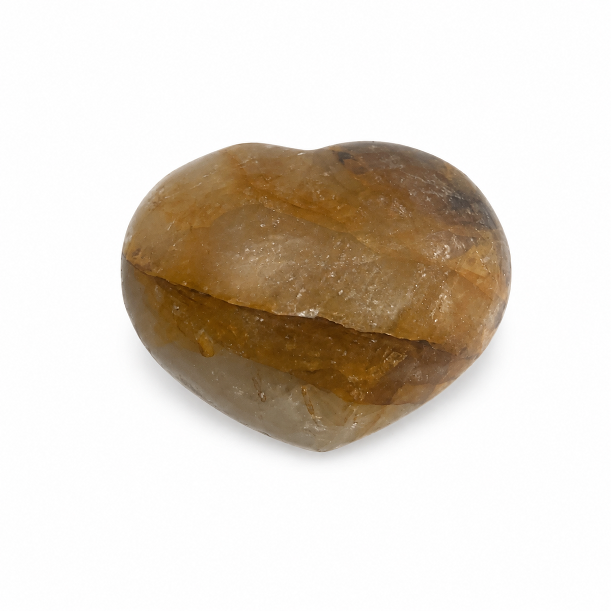 Golden Healer Quartz Heart