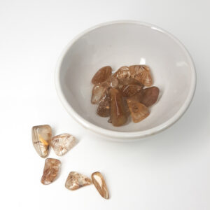 Rutilated Quartz Tumble Stone (Clear Quartz with Copper Rutile)