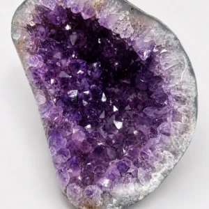 120g polished Amethyst geode with sparkling natural purple crystal druzy.