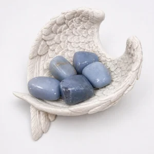 Natural polished Angelite tumble stones