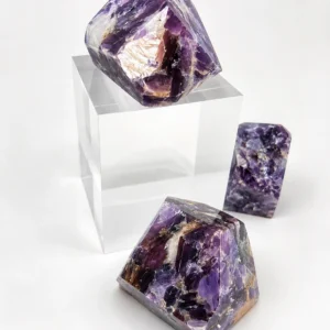 Natural Lepidolite Freeform with purple mineral patterns